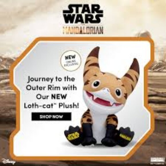 Retired Build-A-Bear Star Wars Mandalorian Loth-Cat Plush - Picture 1 of 9